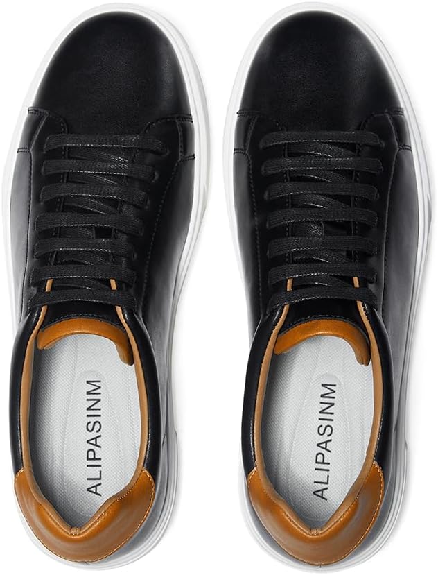 ALIPASINM Leather Business Casual Sneakers Shoes for Men