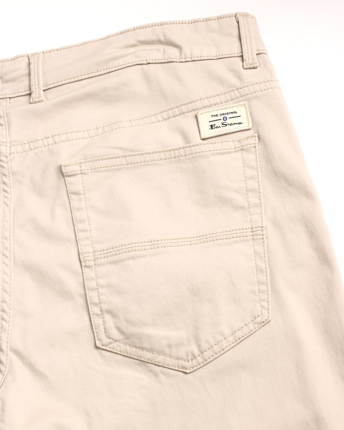 Ben Sherman Men's Khaki Pants - Comfort Stretch Slim Fit Woven Sateen Chinos - Casual Khaki Pant for Men