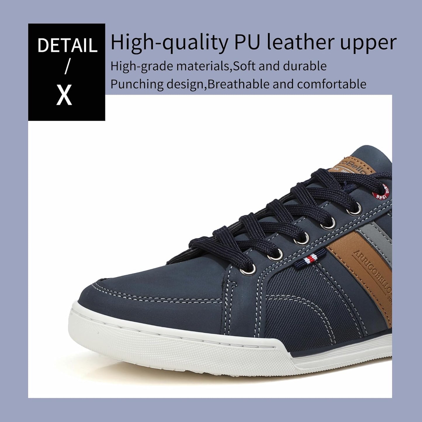 AX BOXING Mens Casual Shoes Fashion Sneakers Breathable Comfort Walking Shoes for Male