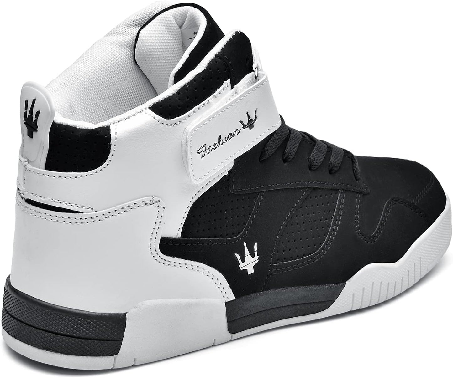 KUXIE Shoes Men's High Top Fashion Sneakers Outdoor Casual Sports Shoes Training Leather Shoes Mens Flats
