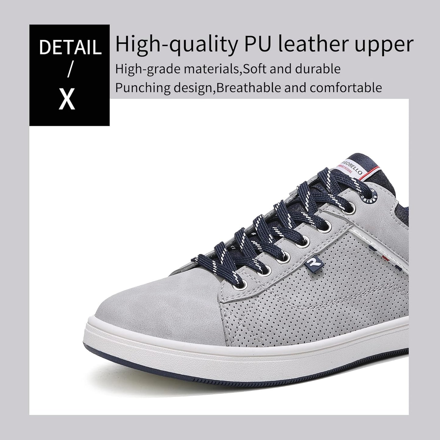 AX BOXING Mens Casual Shoes Fashion Sneakers Breathable Comfort Walking Shoes for Male