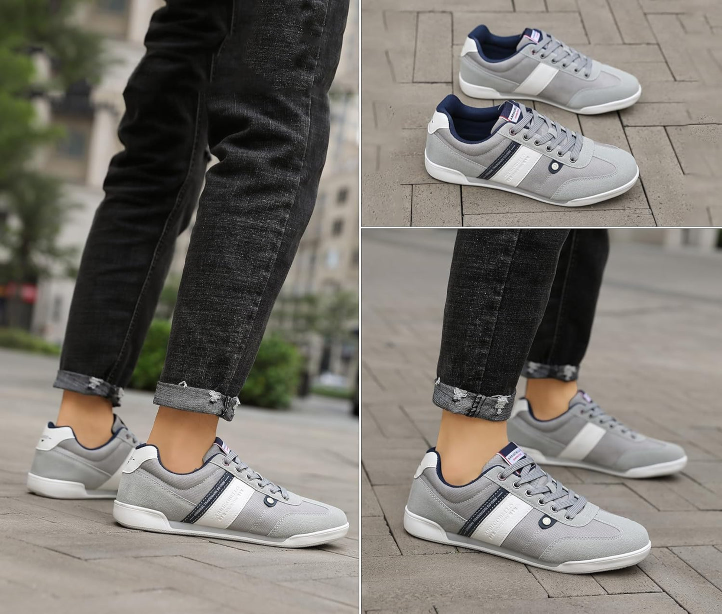 AX BOXING Mens Casual Shoes Fashion Sneakers Breathable Comfort Walking Shoes for Male