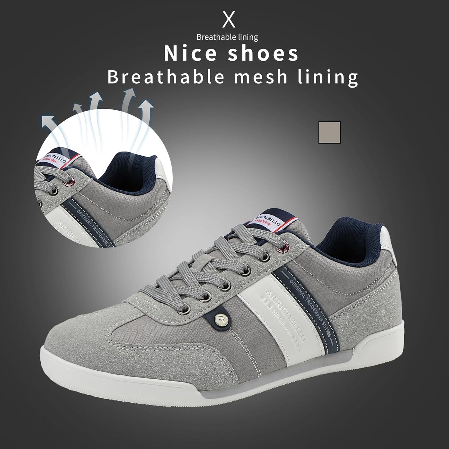 AX BOXING Mens Casual Shoes Fashion Sneakers Breathable Comfort Walking Shoes for Male