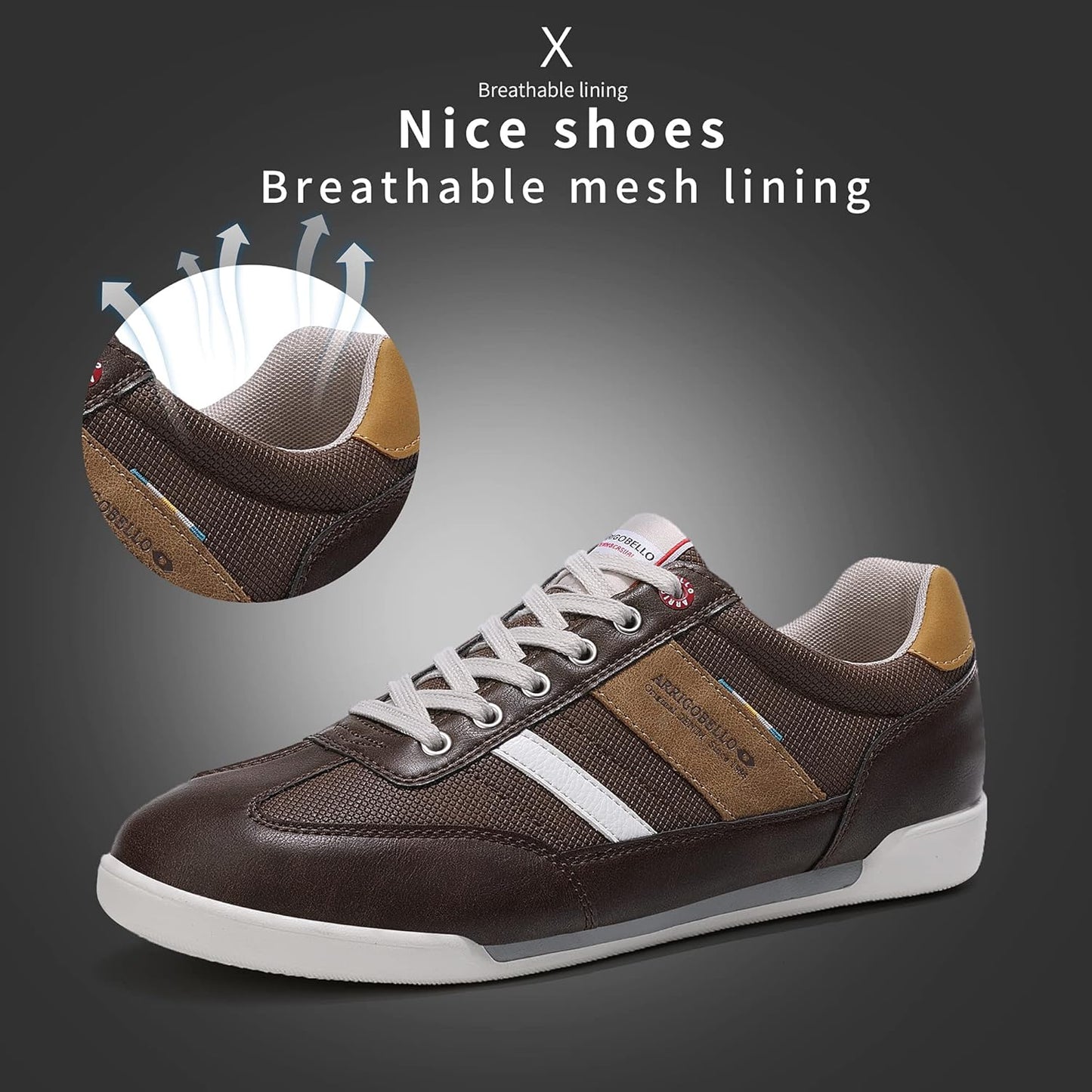 AX BOXING Mens Casual Shoes Fashion Sneakers Breathable Comfort Walking Shoes for Male